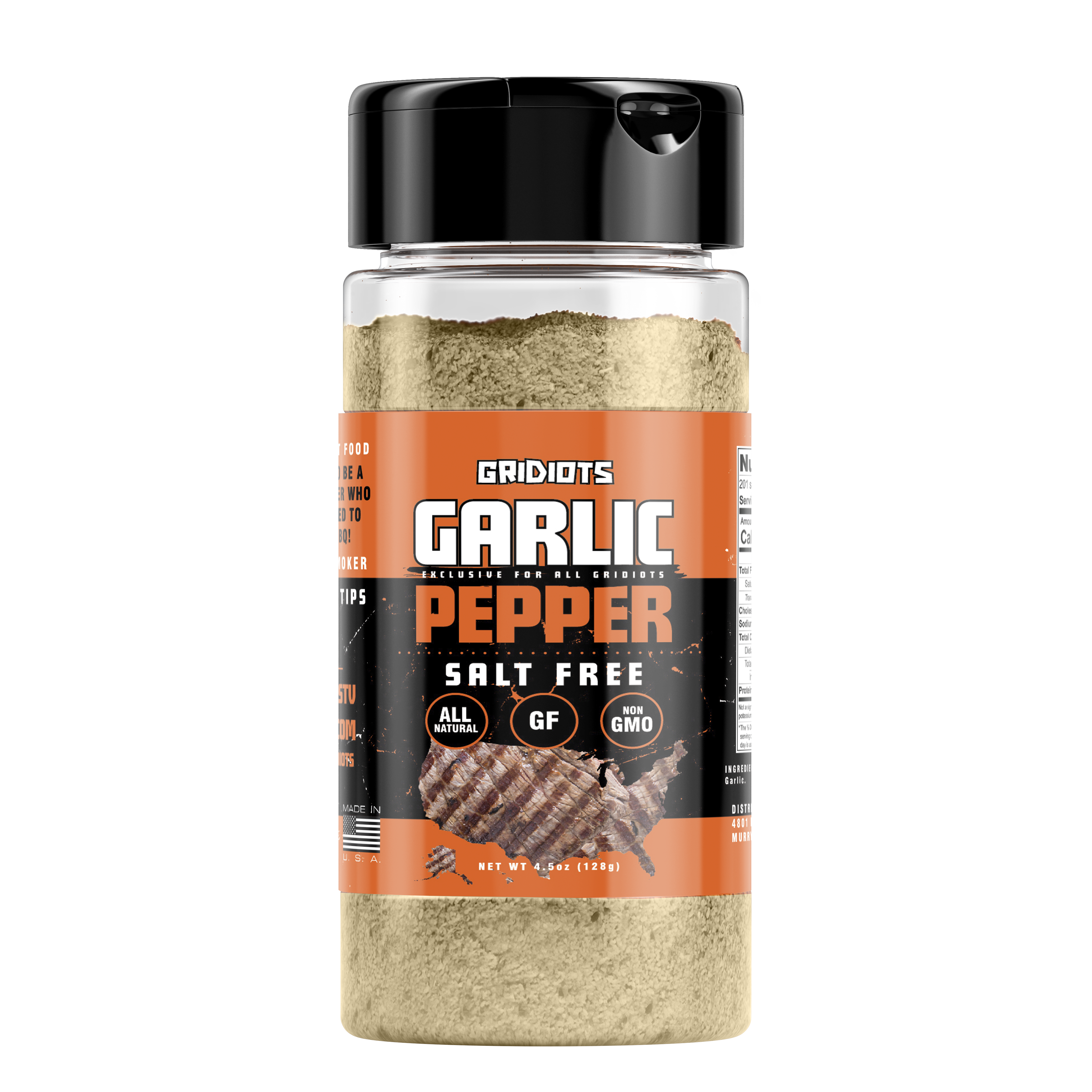 Gusto Garlic Pepper and Herb Pepper Salt Free Seasoning 1 Pound Bag